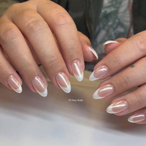 1-Glazed Donut French Manicure