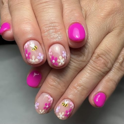 10-Pink Pop with Bee Florals