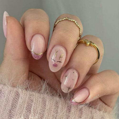 10-Pink Reindeer Sparkle