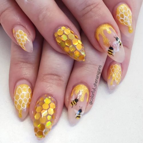 11-Glittery Honeycomb Glow