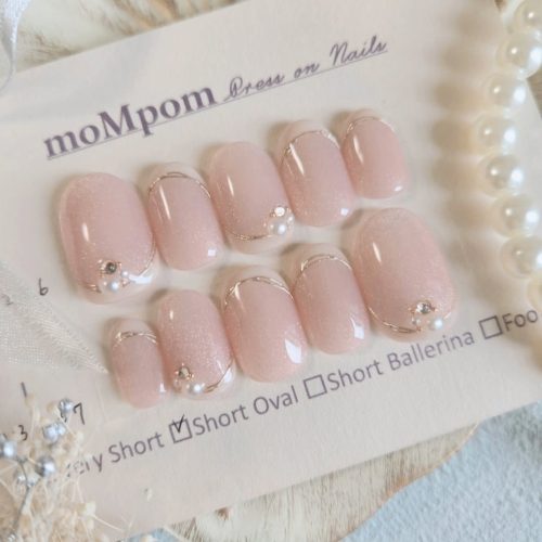 14-Blush Pearl Press-Ons