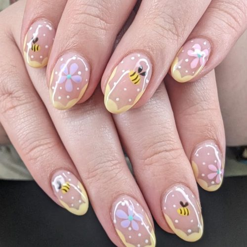 18-Dainty Bee and Flower Tips