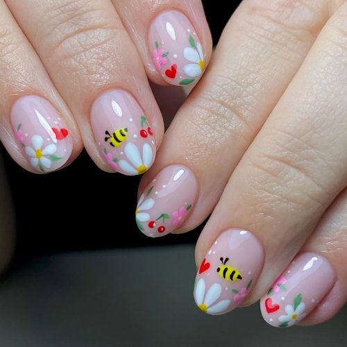6-Sweet Bee and Cherry Blossom Bliss